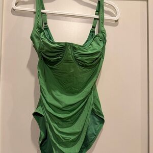 Kate Spade Green Ruched Swimsuit